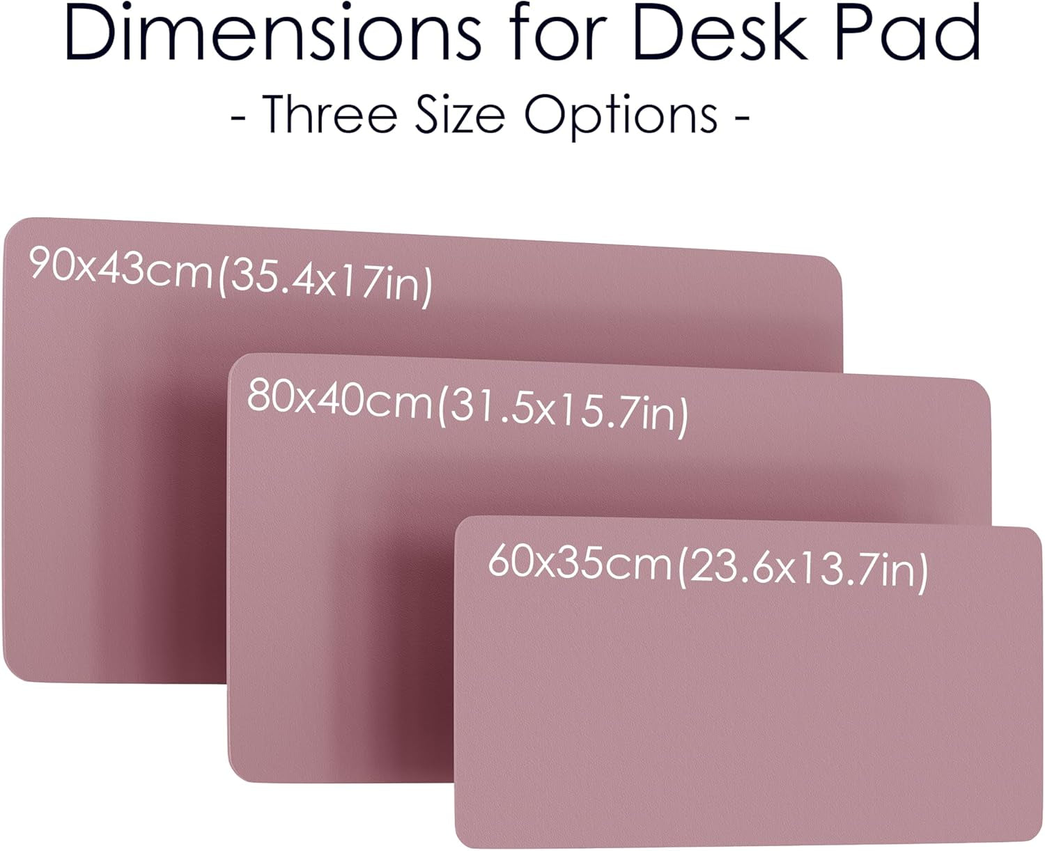 Dual Sided Leather Desk Pad (31.5 X 15.7"), Office Waterproof Desk Mat, PU Mouse Pad, Desk Protector Cover, Desk Writing Mat for Office/Home/Work/Cubicle (Purple/Pink)