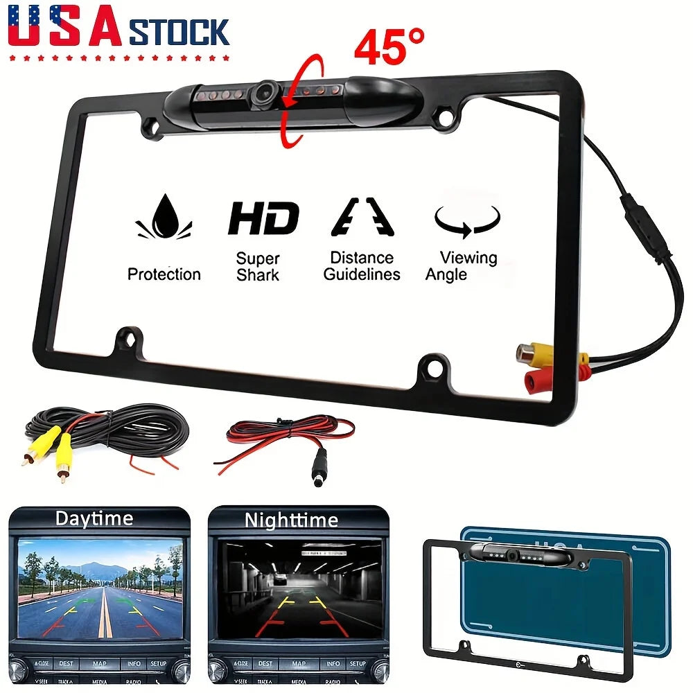 US License Plate Frame Rear View Backup Camera
