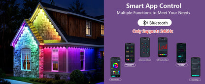 Smart Permanent Outdoor Lights Waterproof App Remote Music Sync