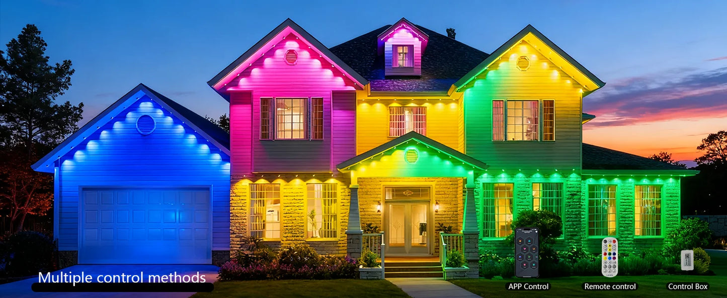 Smart Permanent Outdoor Lights Waterproof App Remote Music Sync