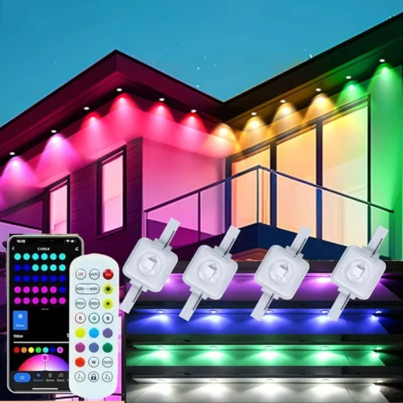 Smart Permanent Outdoor Lights Waterproof App Remote Music Sync