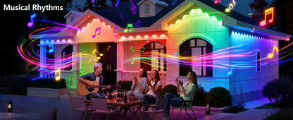 Smart Permanent Outdoor Lights Waterproof App Remote Music Sync