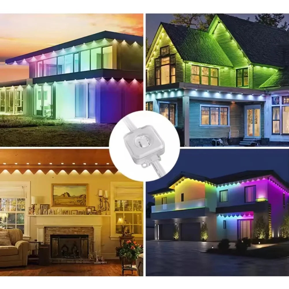 Smart Permanent Outdoor Lights Waterproof App Remote Music Sync