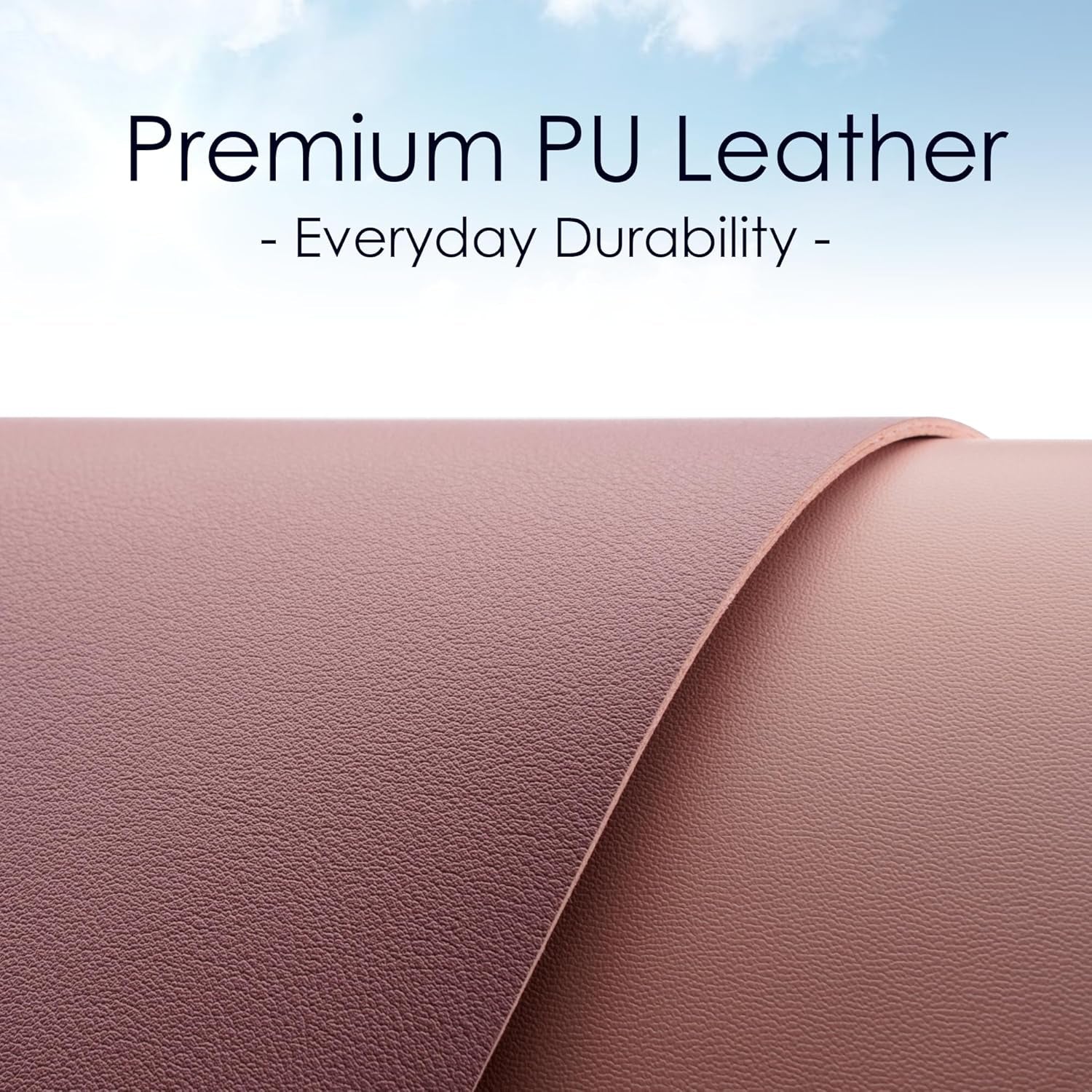 Dual Sided Leather Desk Pad (31.5 X 15.7"), Office Waterproof Desk Mat, PU Mouse Pad, Desk Protector Cover, Desk Writing Mat for Office/Home/Work/Cubicle (Purple/Pink)